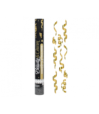 Beauty & Charm Partypopper streamers goud | 40 cm