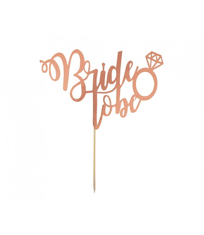 OUTLET Taarttopper | Bride to be | rosegoud