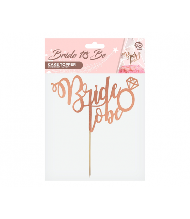 OUTLET Taarttopper | Bride to be | rosegoud