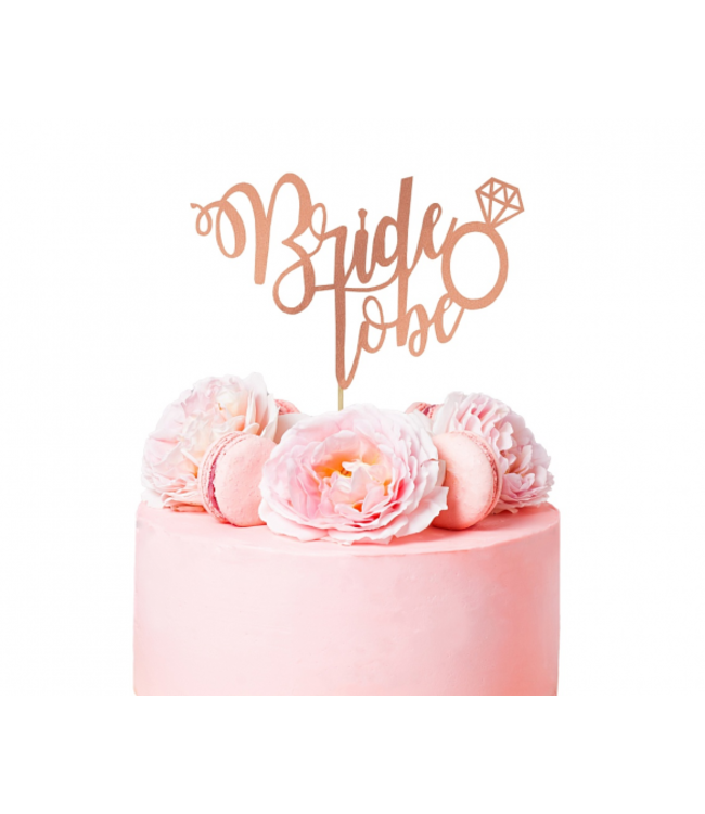 OUTLET Taarttopper | Bride to be | rosegoud