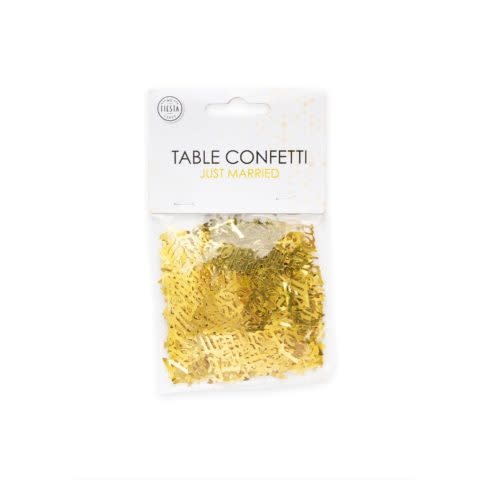 Confetti Just Married goud - zakje 14 gram