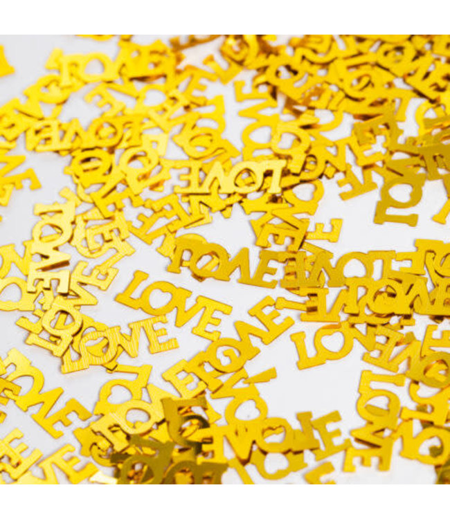 Confetti  LOVE goud - zakje 14 gram