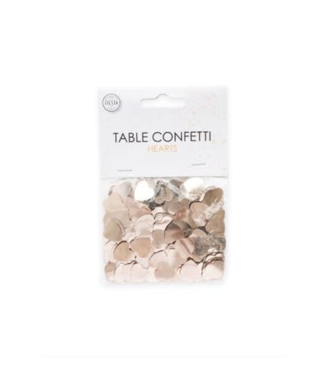 Fiesta Confetti hartjes rosegoud - zakje 14 gram