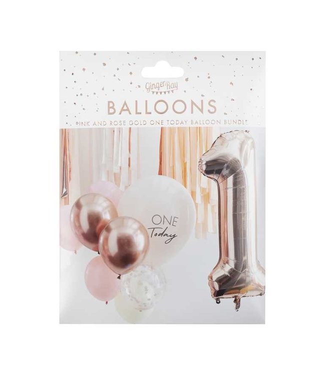 One Today ballonnenset | Roze & rosegoud | 10-delig