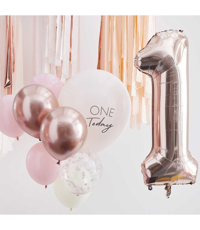 One Today ballonnenset | Roze & rosegoud | 10-delig