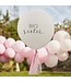 Ginger Ray Big sister reuzeballon met tassels | roze-wit