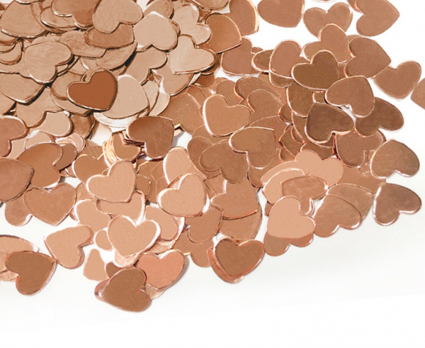 Confetti hartjes rosegoud | papier 12 gram