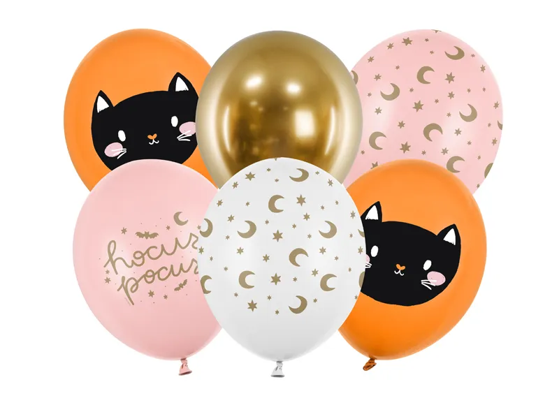 Ballonnenmix Hocus Pocus oranje | 6 stuks
