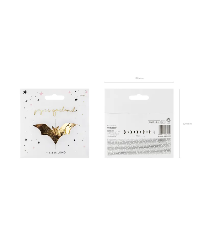 Slinger vleermuizen goud | 1,5 meter