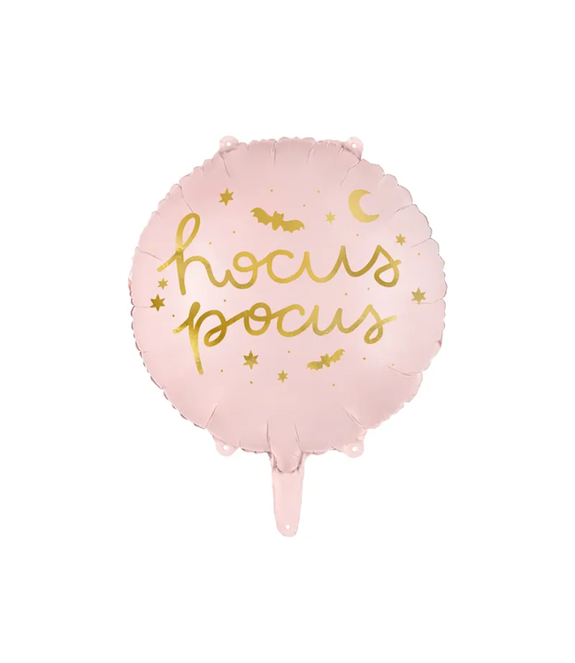 PartyDeco Folieballon Hocus Pocus lichtroze | 45 cm