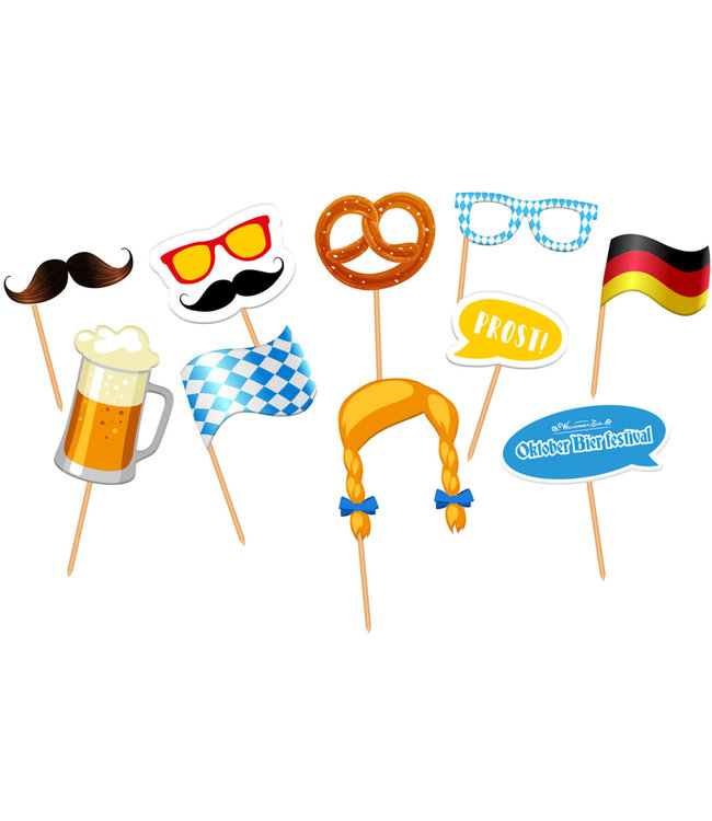 OUTLET Oktoberfest photobooth props | 10-delig