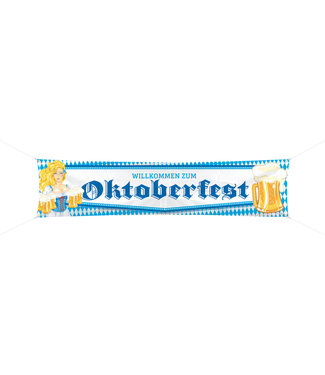 Folat Oktoberfest spandoek bierpullen | 180 x 40 cm