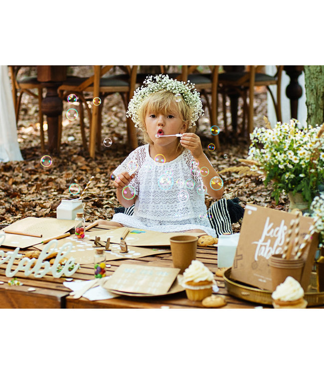 Doosje bellenblaas hartje | wit | 48 stuks