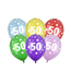 Ballonnen 50 jaar - metallic gekleurd met sterren | 6 stuks