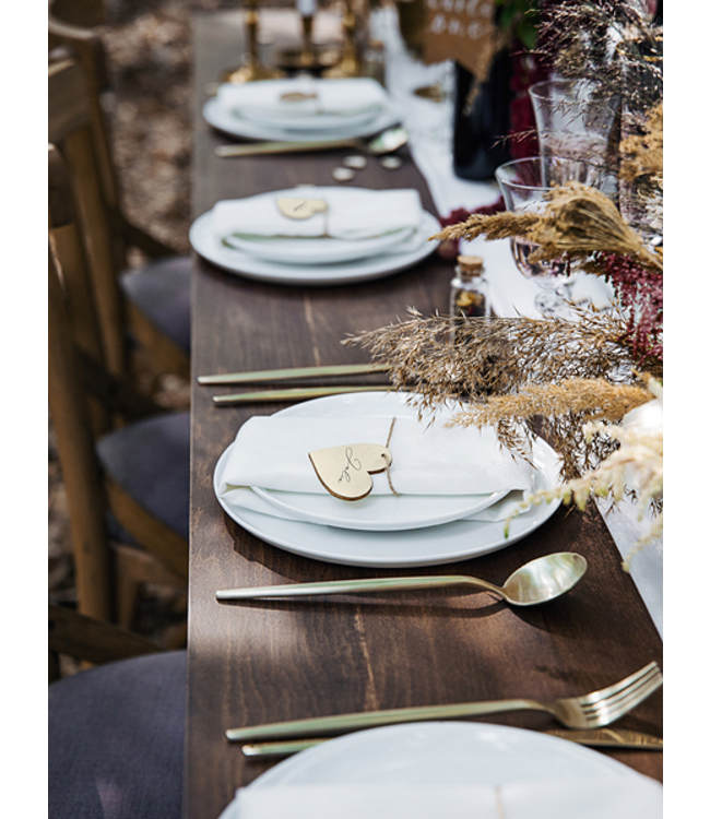 Labels / plaatskaartjes houten hart | 10 stuks