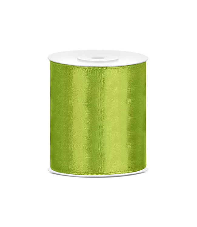 Lint groen satijn 10 cm | 25 meter lang
