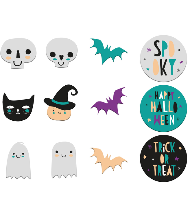 Folat Raamstickers Happy Halloween - 12 stuks