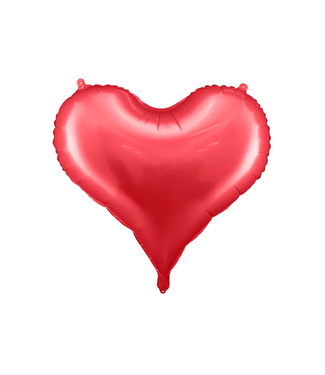 PartyDeco Folieballon hart rood | 75 x 64,5 cm