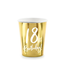 18th birthday gouden papieren bekers | 220 ml | 6 stuks