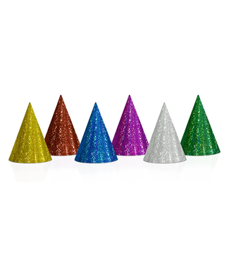 PartyDeco Feesthoedjes holographic - 120 stuks