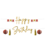 Folat Happy birthday slinger met tassels & honeycombs | Golden Dusk