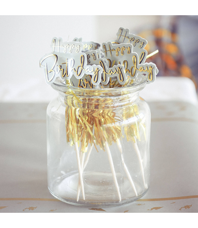 Happy birthday prikkers Golden Dawn | 12 stuks