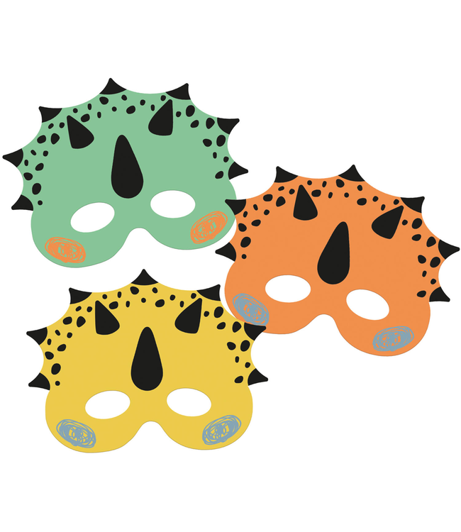 Dino Roars maskers | 6 stuks