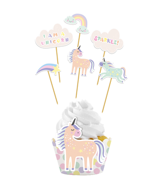 Folat Unicorn & Rainbows cupcakeset | 12-delig