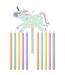 Folat Unicorn & Rainbows kaarsenset | 11-delig