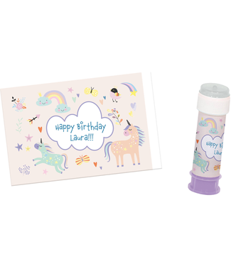 Folat Unicorn & Rainbows bellenblaas stickers | 6 stuks