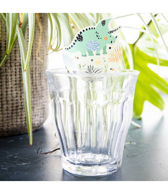 OUTLET Dino Roars glasdeco | 6 stuks