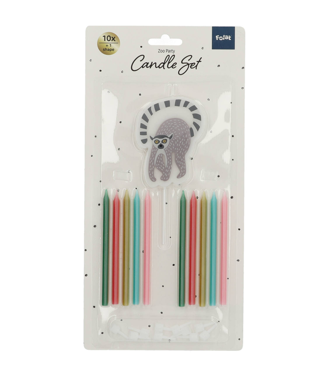OUTLET Zoo party kaarsenset | 11-delig