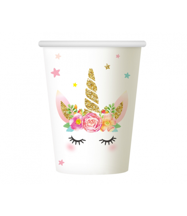Unicorn bekers | 6 stuks