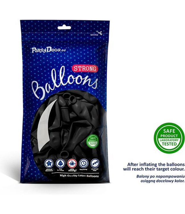 Ballonnen zwart | 30 cm = 12" | 50 stuks