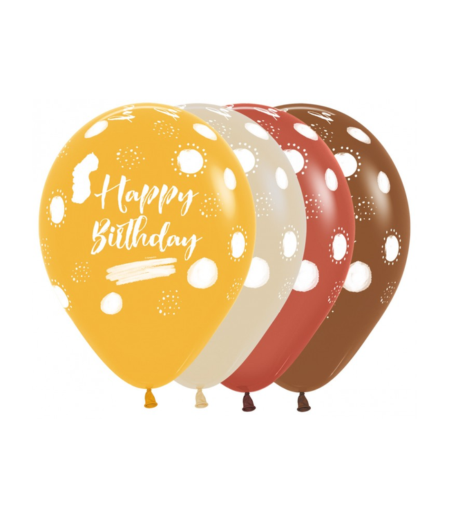 Sempertex OUTLET Ballonnen Happy Birthday Natural | zak 25 stuks