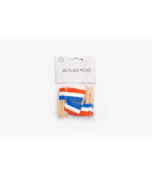 Prikker vlaggetjes Nederlandse vlag | 50 stuks