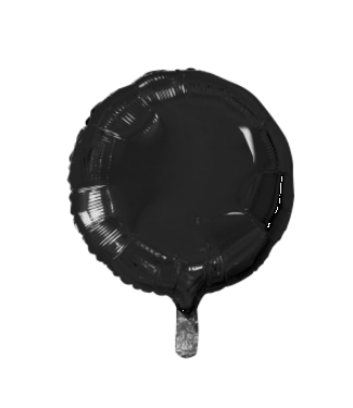 GoDan Folieballon rond | Zwart 40 cm
