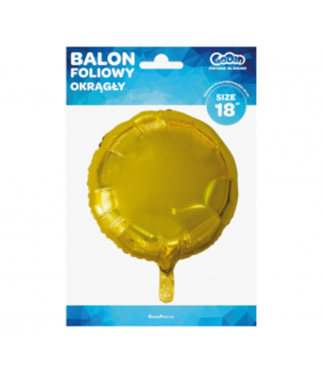 Folieballon rond goud | 45 cm