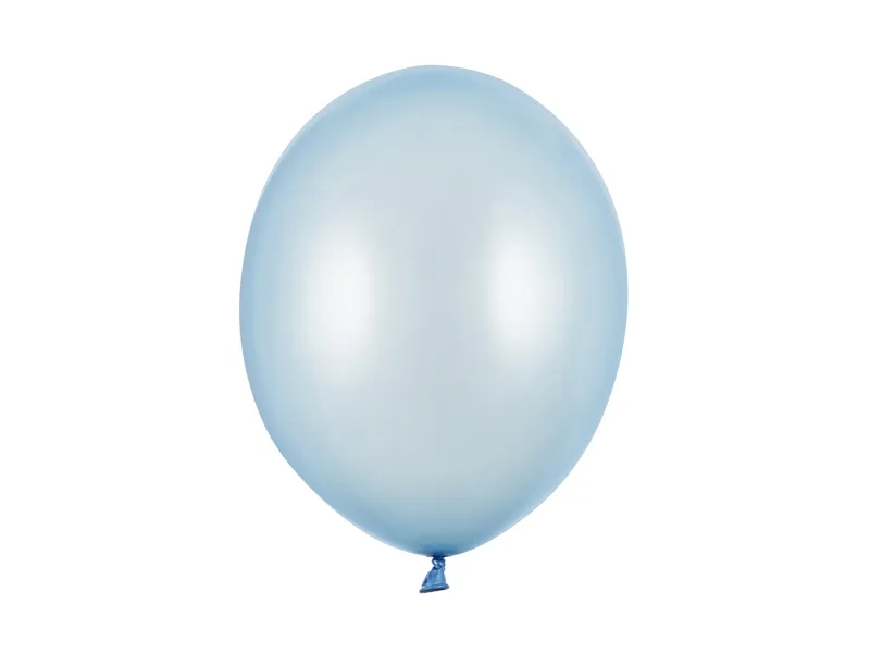 Ballonnen Metallic Baby Blauw - zak 100 stuks