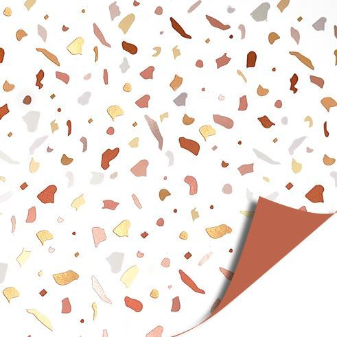 Cadeaupapier Terrazzo Pink - dubbelzijdig