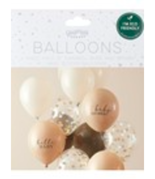 Ballonnenset Baby shower | Nude/Brown | 11-delig