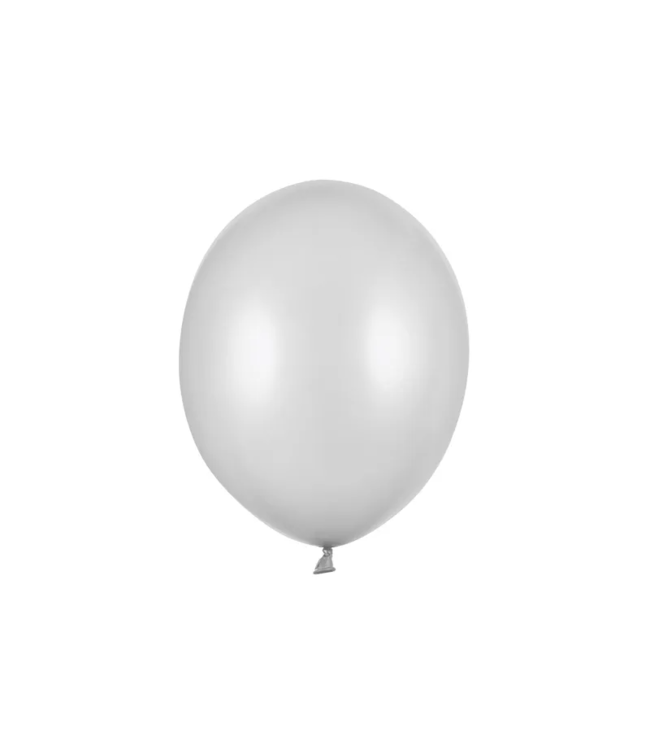 Strong Balloons Ballonnen metallic zilver - zak 100 stuks