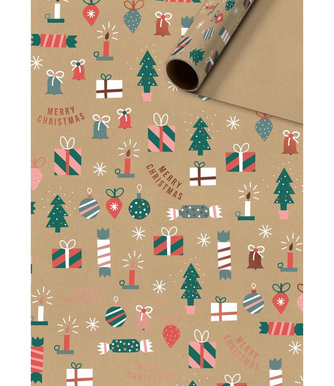 The art of giving Cadeaupapier kraft | Christmas presents | 70x200cm