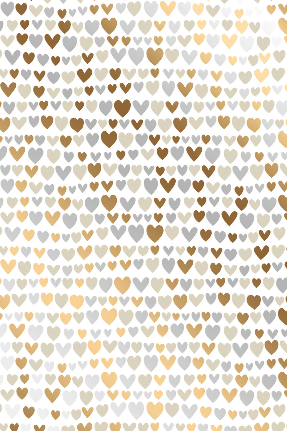 Cadeaupapier | Silver & Gold hearts