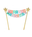 Taarttopper slinger | Happy Birthday pastel