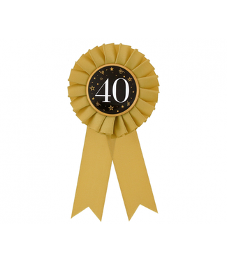 GoDan Verjaardagsbutton 40 jaar | Black & Gold