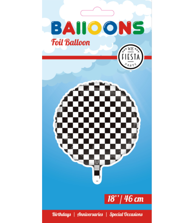 Folieballon race vlag auto| 46cm
