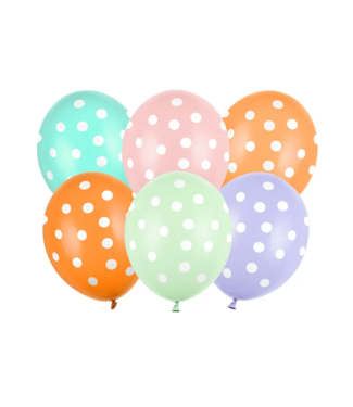 PartyDeco Ballonnen stippen mix | 50 stuks