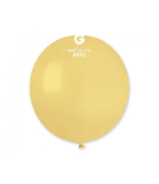 GeMar OUTLET Reuzeballon pastel lichtgeel 48 cm - 1 stuk