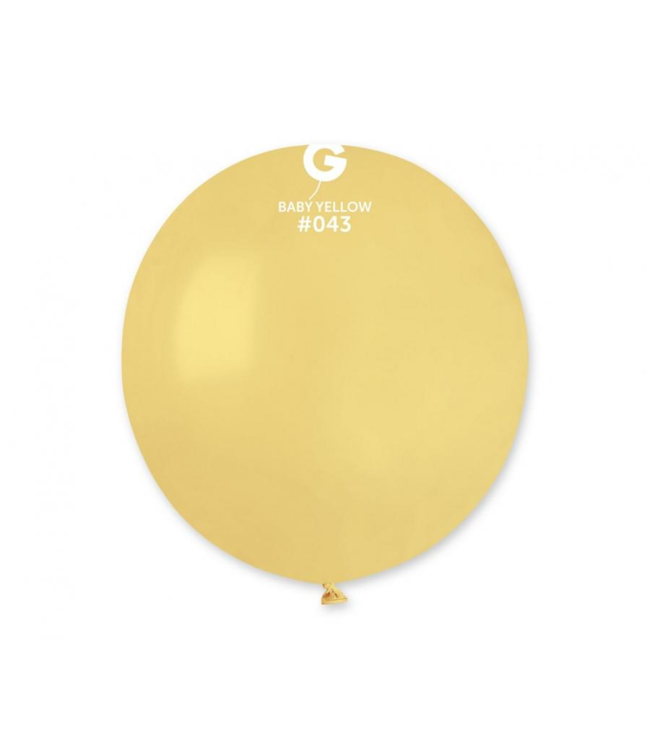 GeMar Reuzeballon pastel lichtgeel 48 cm - 1 stuk